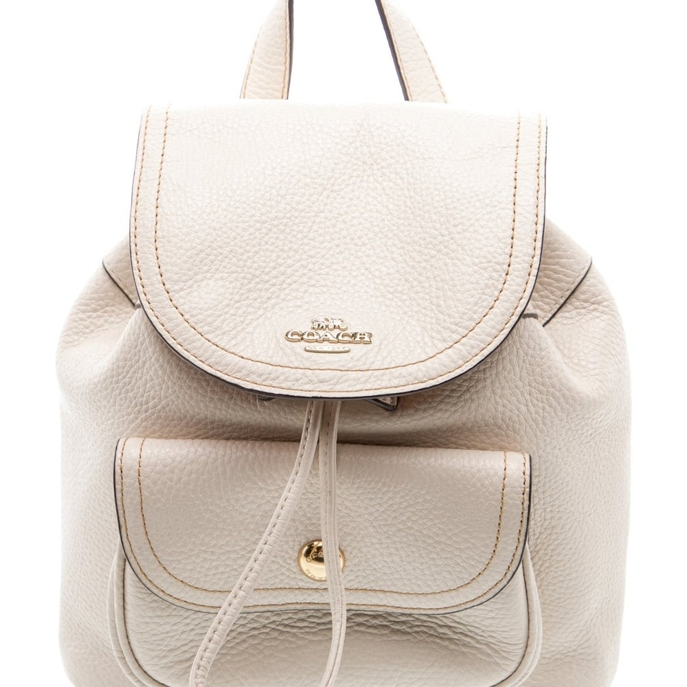 Coach Pennie Chalk Leather Backpack